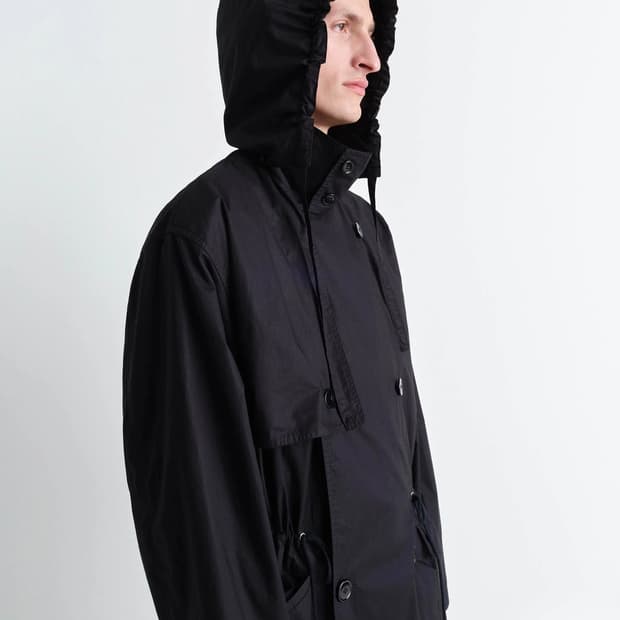 르메르 라이트 후디드 트렌치코트 L