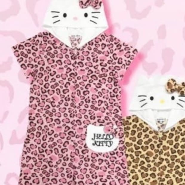 돈키호테 헬로키티 갸루 핑크 호피 파자마