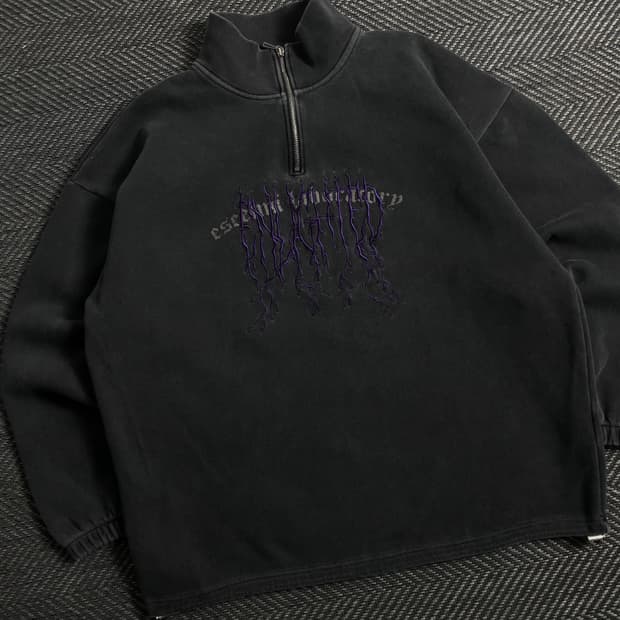 에씰미 썬더볼트 스웻 하프 집업 티셔츠y 3901