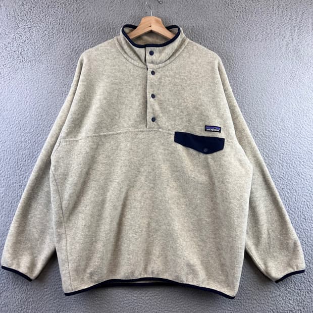 13FW 파타고니아 신칠라 스냅-T 오트밀/네이비 멕시코