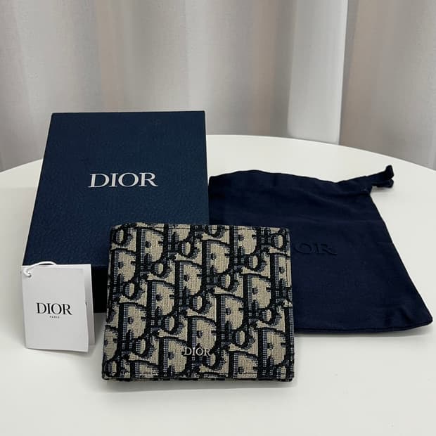 디올 오블리크 반지갑 (풀박스)