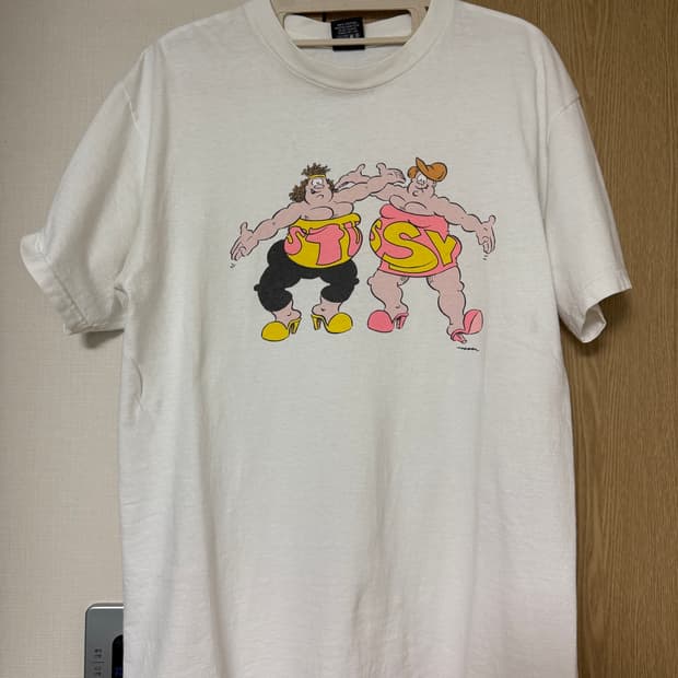 00s stussy x Viz The fat slags 티셔츠