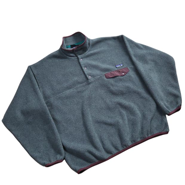(L)파타고니아 그레이 자주색 신칠라 synchilla fleece플리스