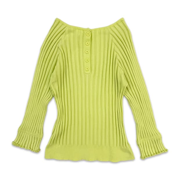 빈티지 TORRAZZO DONNA 형관 레몬 프릴 니트