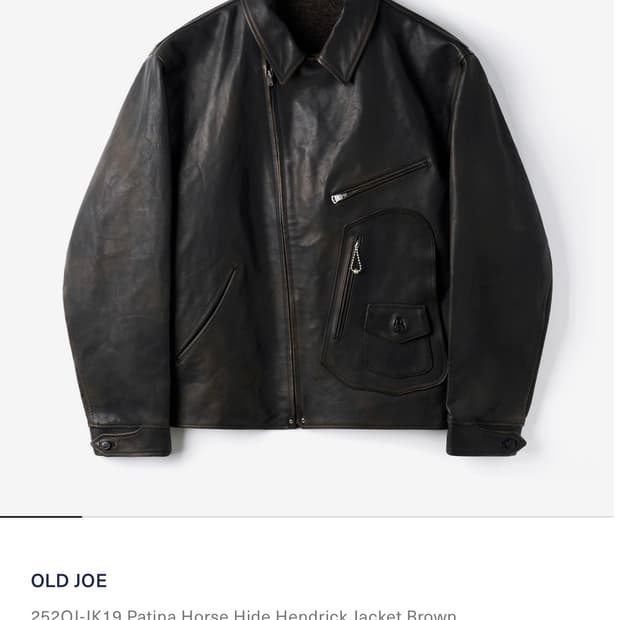 올드조 Horsehide 가죽 자켓 브라운