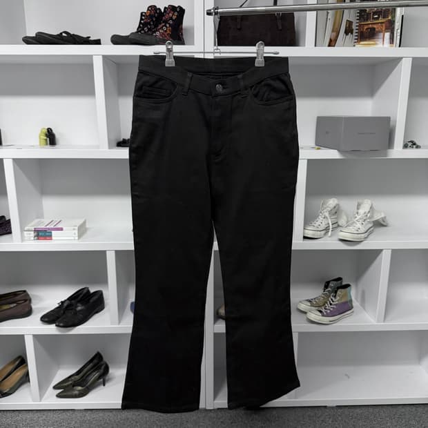 빈티지 블랙 부츠컷 팬츠