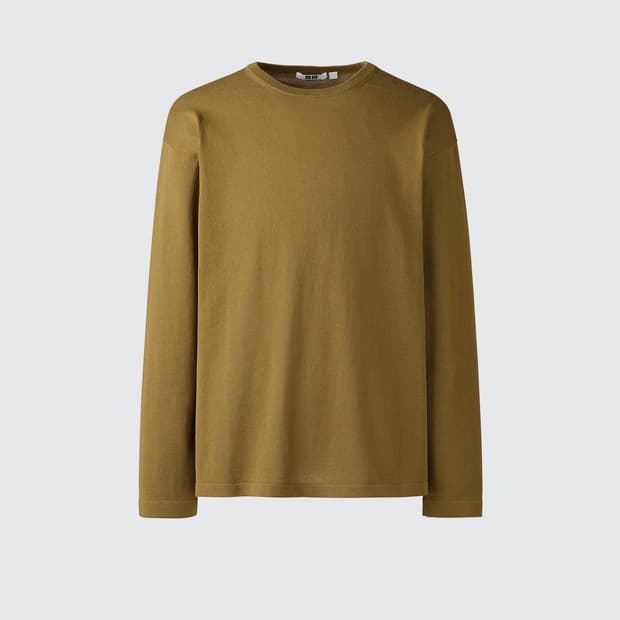 유니클로U 25SS 크루넥스웨터 머스타드L