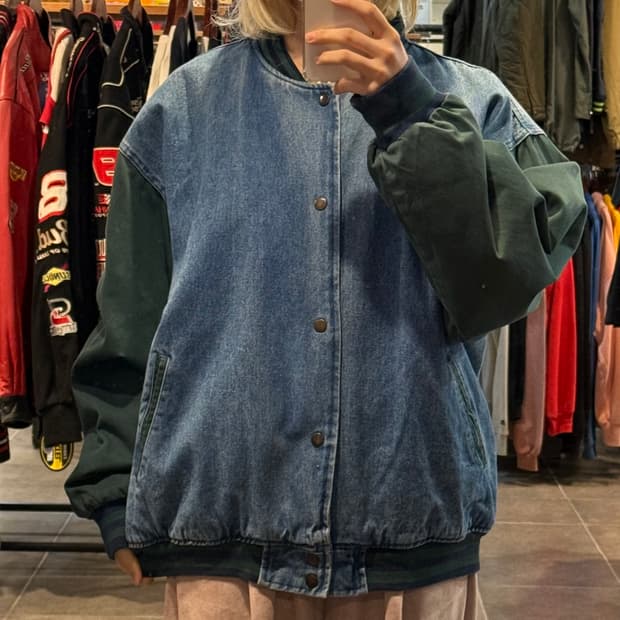 [NO.9] VTG 데님 바시티 자켓