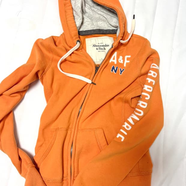 아베크롬비 후드집업 오렌지