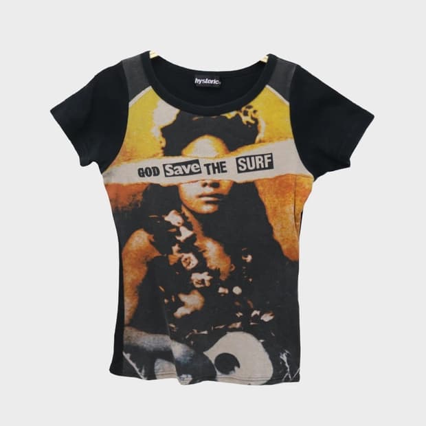 90's 히스테릭 글래머 God Save the Surf 티셔츠