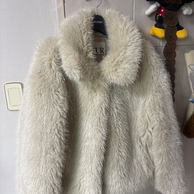 세터 퍼 자켓 페이크 퍼