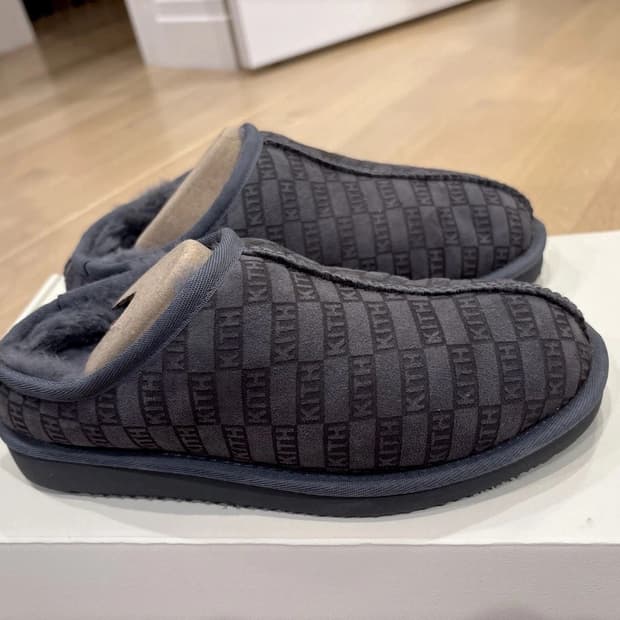 키스 모노그램 시어링 슬리퍼