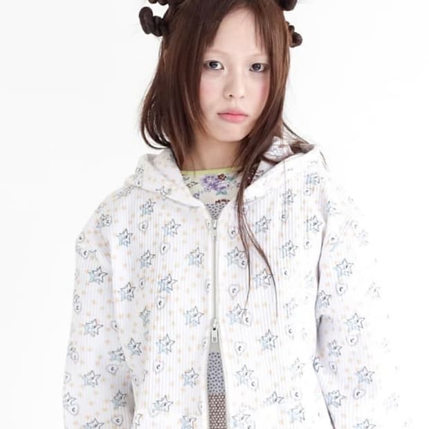 샵페어리 fees popping heart&star zip up 