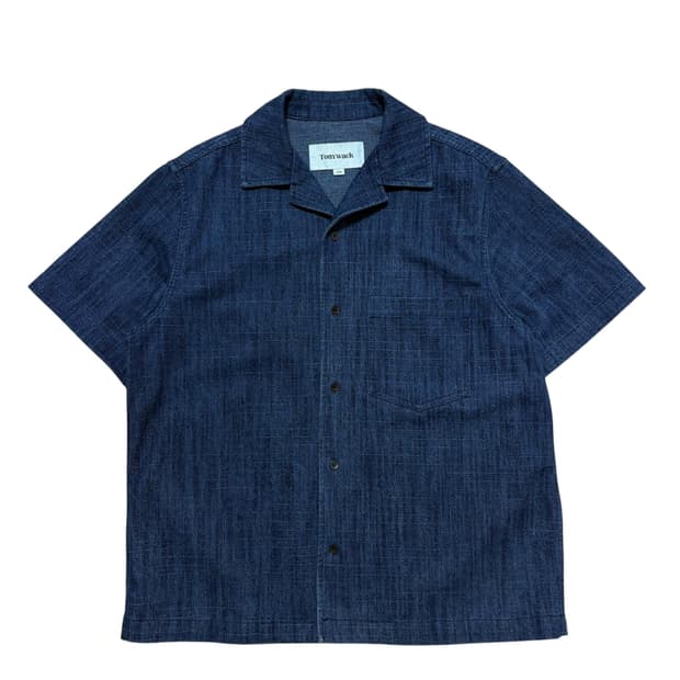 토니웩 데님 하프셔츠