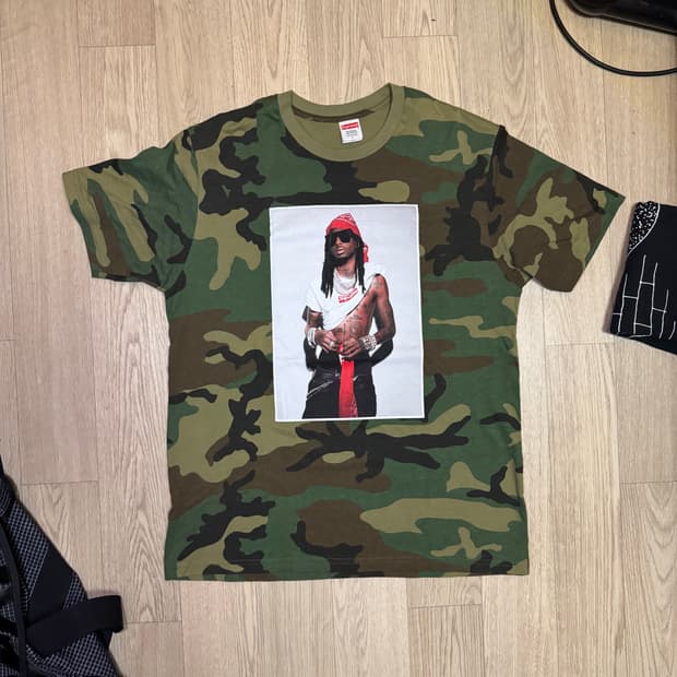 슈프림 플레이보이카티 포토티셔츠 카모 
