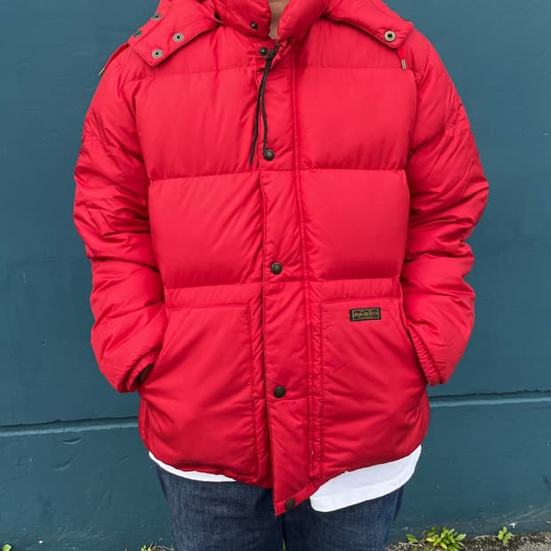 폴로 랄프로렌 레드 다운 점퍼
