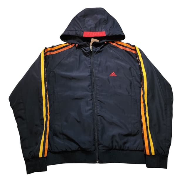 아디다스 멀티컬러 삼선 후드자켓