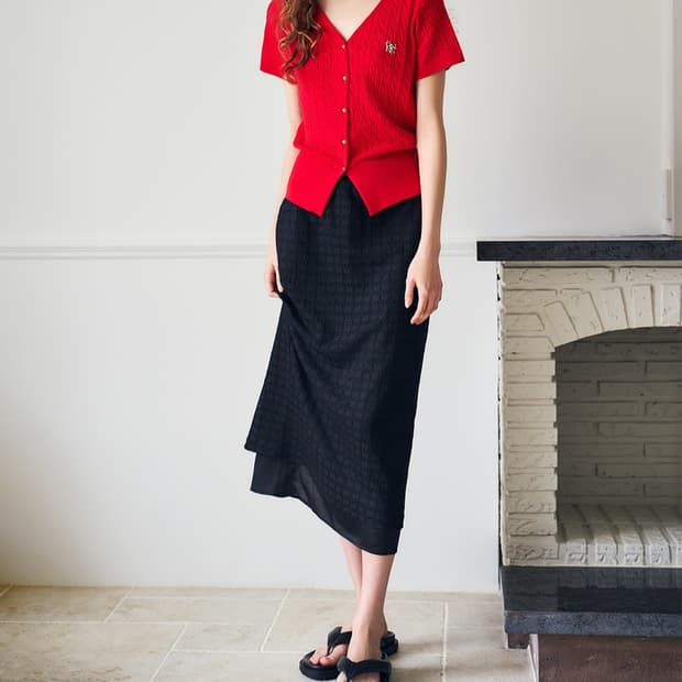 제너럴아이디어 가디건 레드