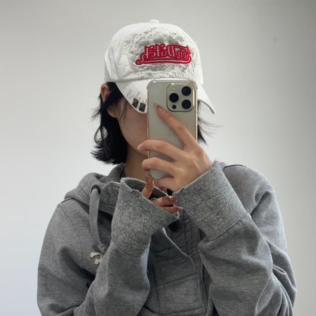 VonDutch 본더치 레드로고 화이트 볼캡
