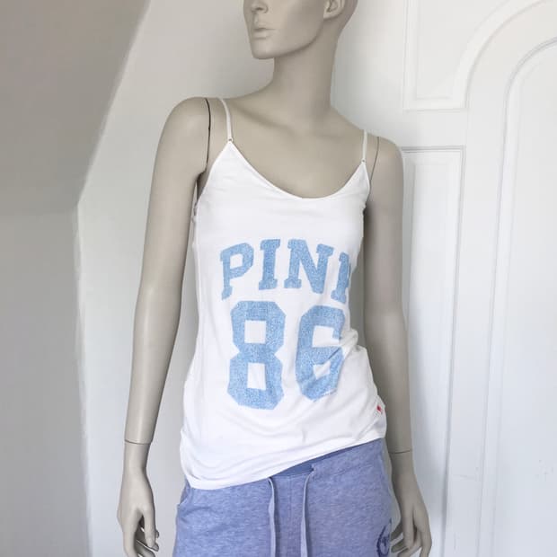 PINK Number Whit Blue Tank 