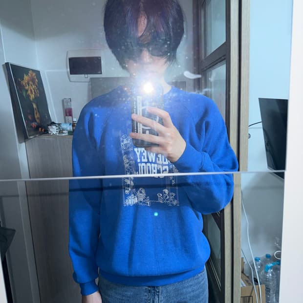 80-90s Deway School 헤인즈 스웻셔츠