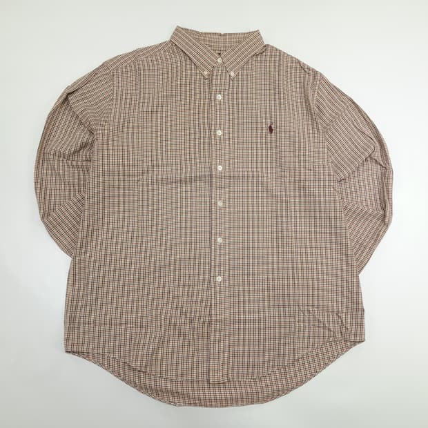 Co808 XL 폴로 랄프로렌 클래식 타탄체크 긴팔 셔츠 남방