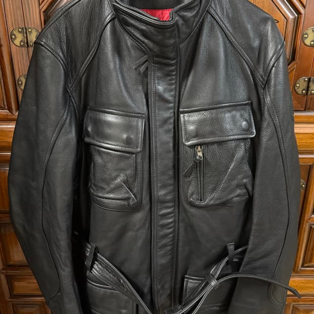 남자오토바이소가죽자켓새거