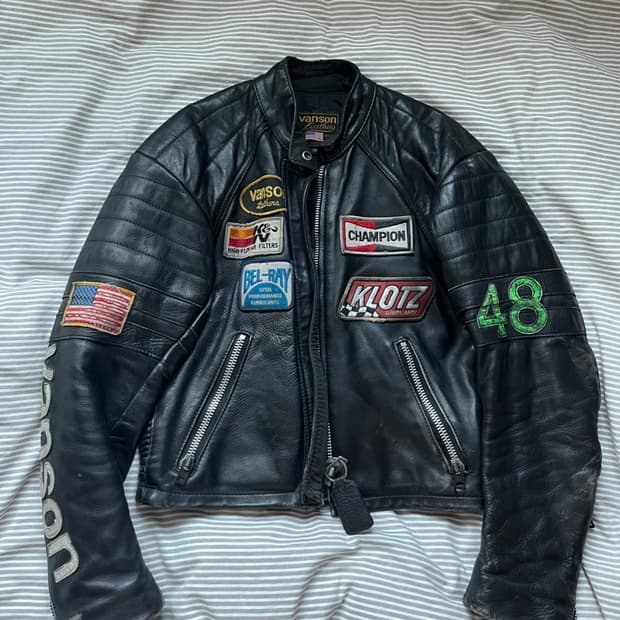 VANSON 밴슨 TC 와펜 라이더 자켓