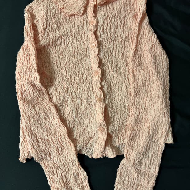 빈티지 핑크 가디건