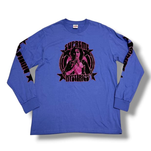 슈프림 x 히스테릭글래머 청보라 롱슬리브