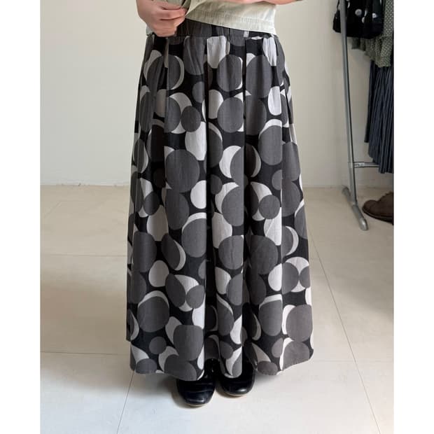 빈티지 도트 스커트