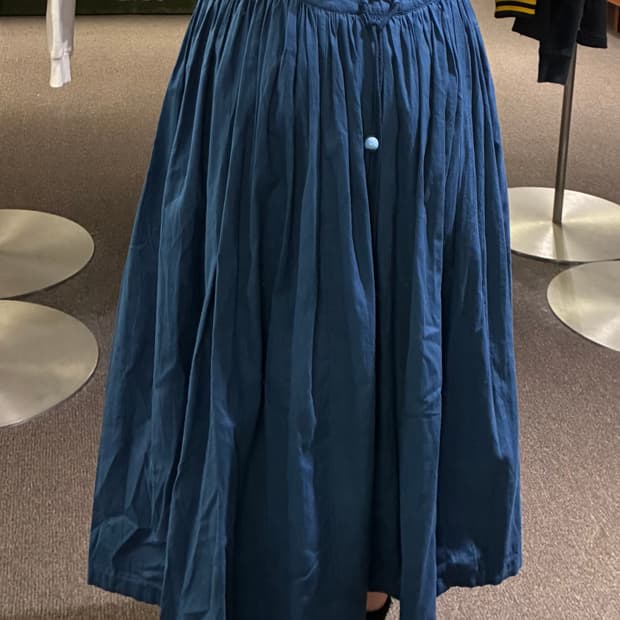 M)Japanese vintage 여성 레이스업 시폰 롱스커트