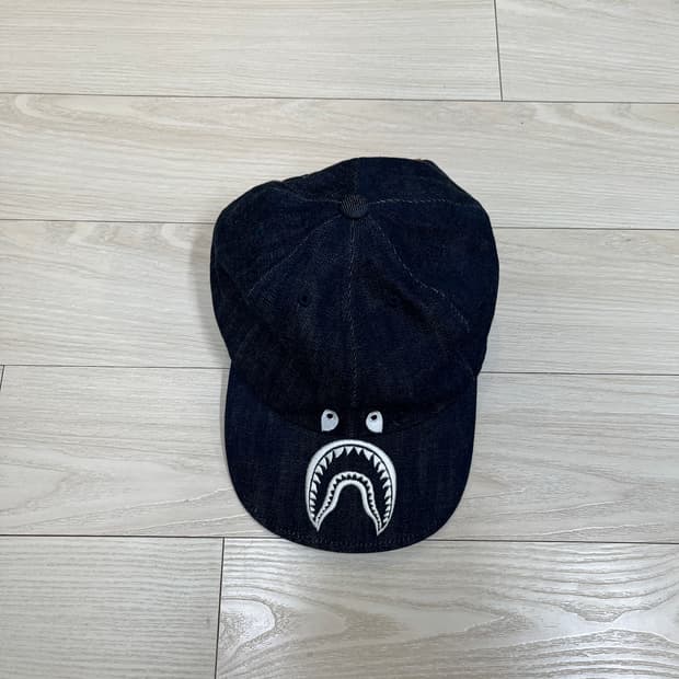 베이프 bape 데님 샤크 볼캡