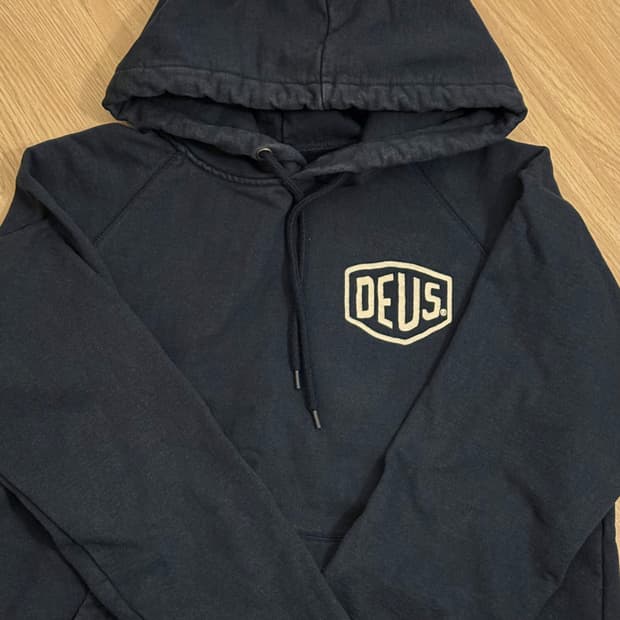데우스 후드티 네이비 s