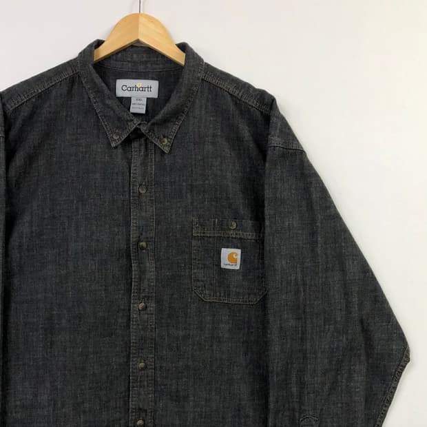 Xxl 칼하트 블랙 데님 셔츠