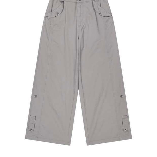 코이세이오 워시드 버튼 탭팬츠 그레이 2