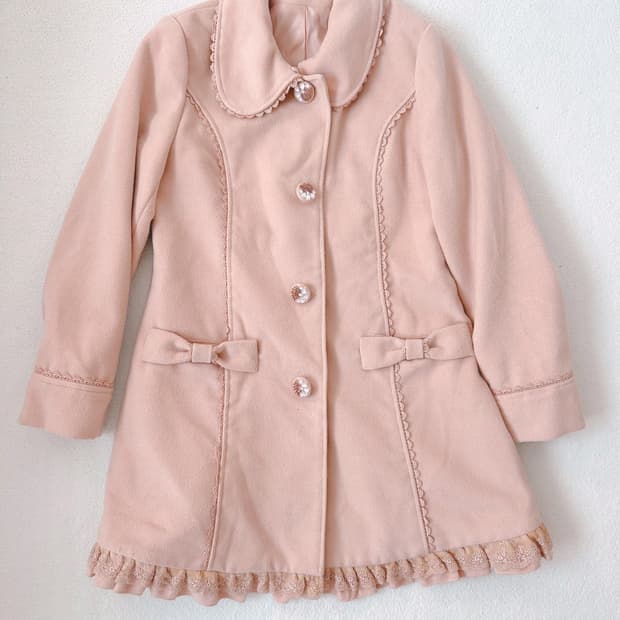 엑시즈팜 초코 리본 레이스 코트 라떼갸루 히메갸루