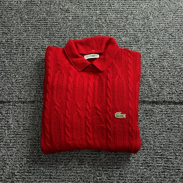 라코스테 아카이브 꽈베기 카라 니트 3621