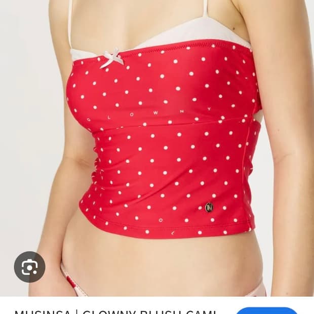 글로니 blush cami top red 나시 캐미솔