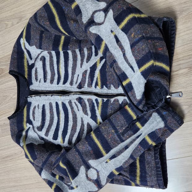 캐피탈 14온즈 데님 본 라이닝 리버시블 모토크로스 자켓 블랙