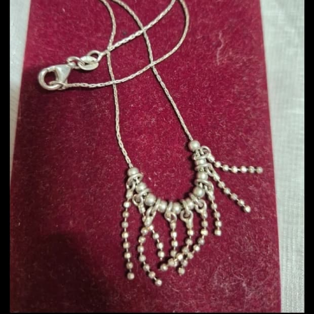 925 실버볼 체인 테슬 목걸이