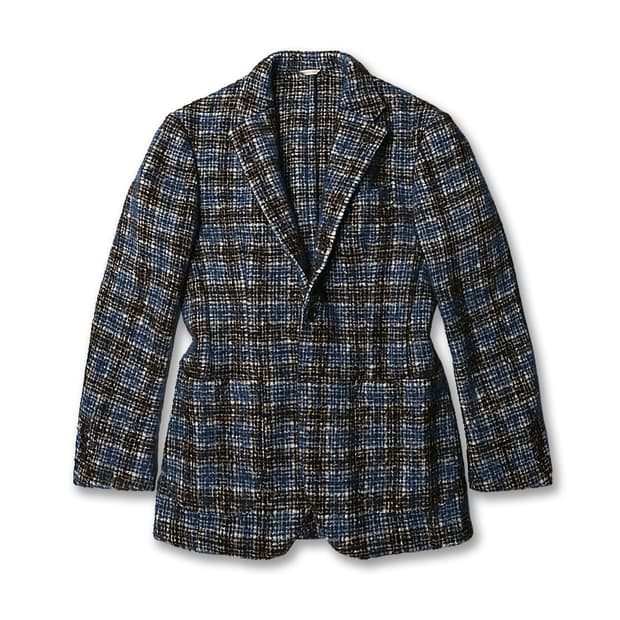 드 페트릴로 [De Petrillo]헤어리 체크 Nuvola 나폴리 자켓