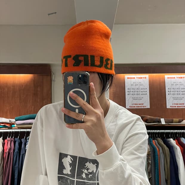 빈티지 리버시블 포인트 비니