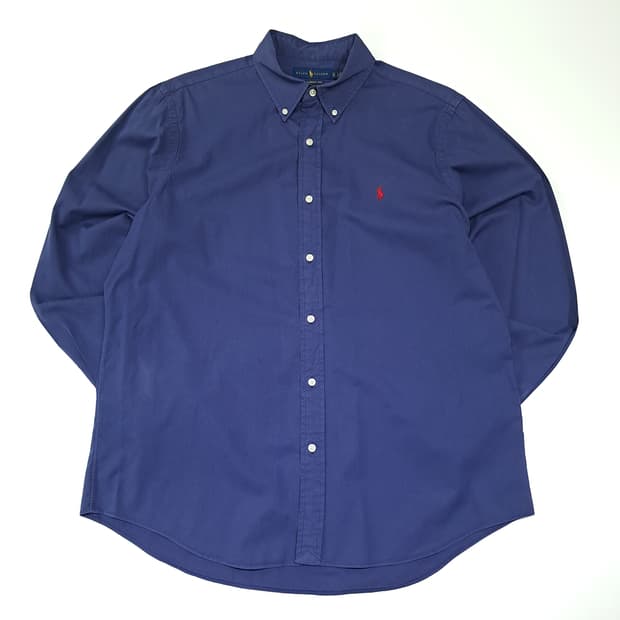 CL296 XL 폴로 코튼 버튼다운 네이비 셔츠 남방