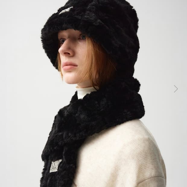 마리떼프랑소와 퍼 모자,목도리set