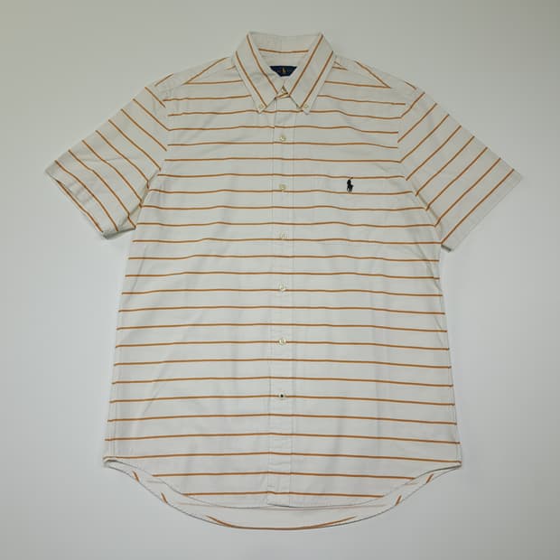 CK021 M 폴로 브라운 스트라이프 셔츠 남방