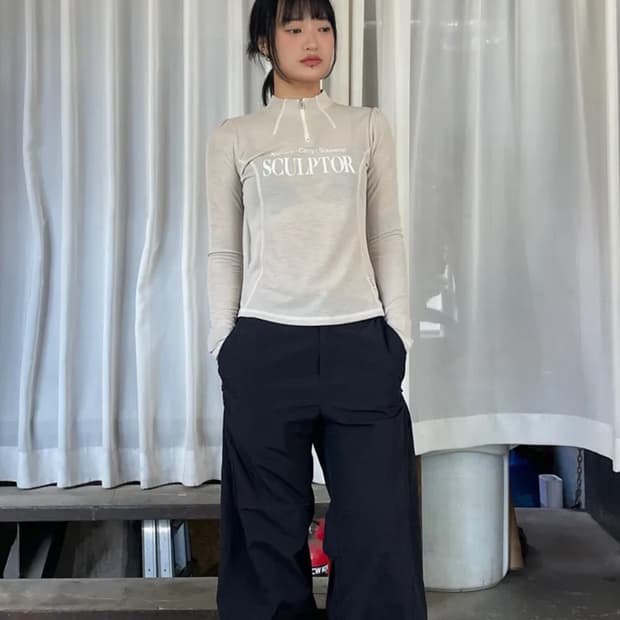 스컬프터 Sports Half Zip-Up Raw
