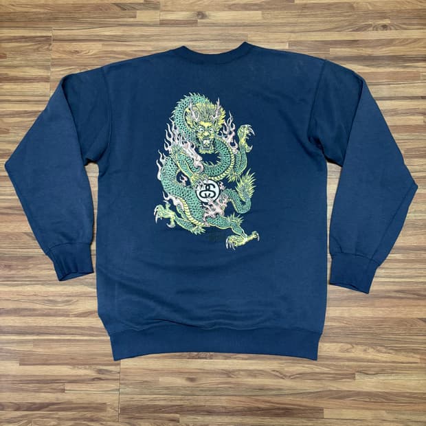 90s 빈티지 스투시 stussy 드래곤 스웻셔츠 맨투맨