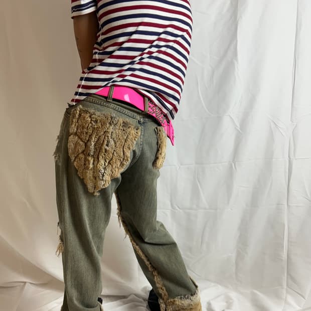 Wrangler Fur Detail Denim Pants