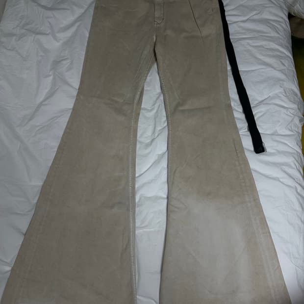 (31) 릭오웬스 볼란 부츠컷 크림 